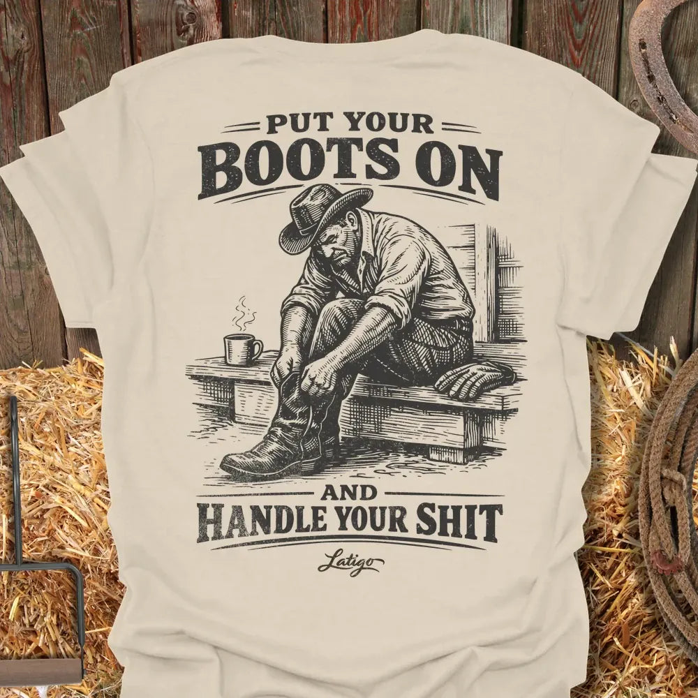 Printify T-Shirt Natural / S Boots Tee