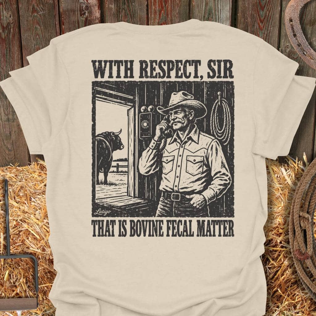 Printify T-Shirt Natural / S Bovine Fecal Tee