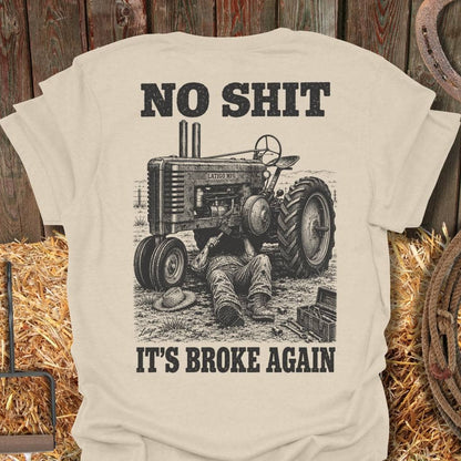 Printify T-Shirt Natural / S Broke Again Tee
