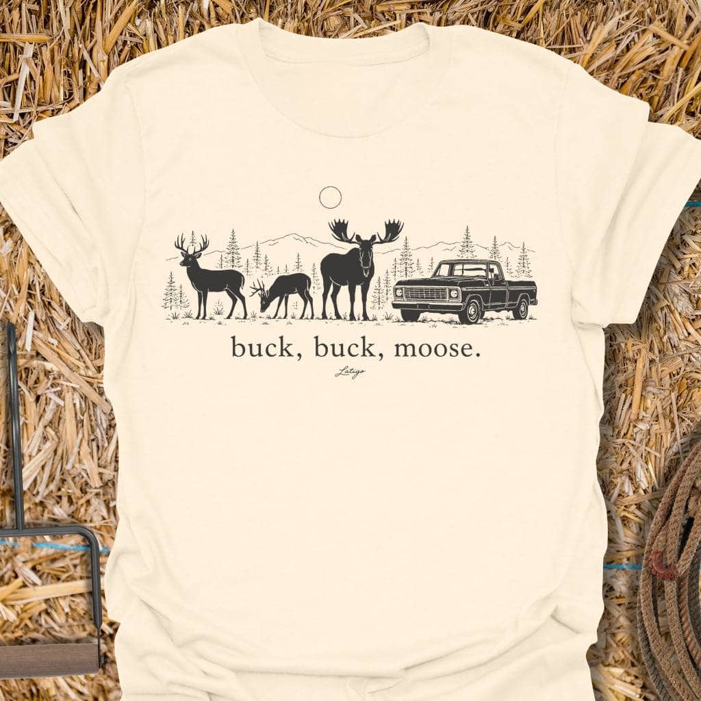 Printify T-Shirt Natural / S Buck Buck Moose Tee