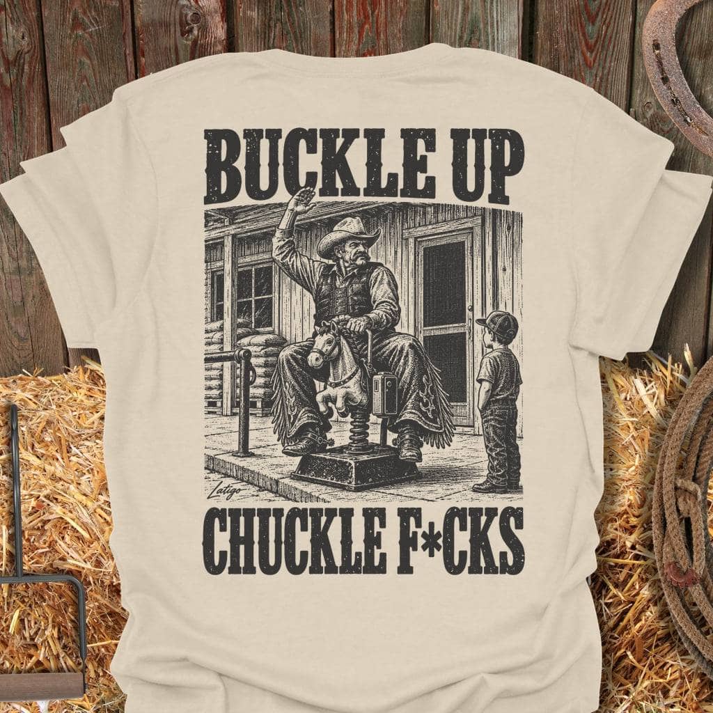 Printify T-Shirt Natural / S Buckle Up Tee