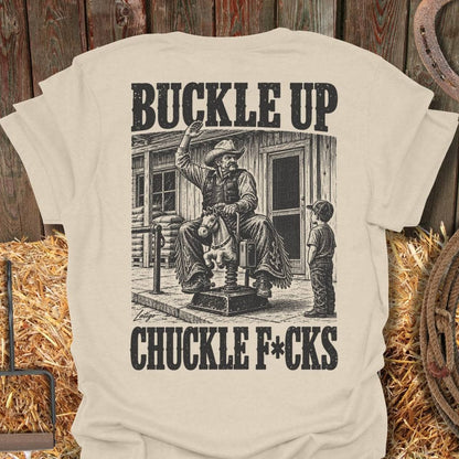 Printify T-Shirt Natural / S Buckle Up Tee