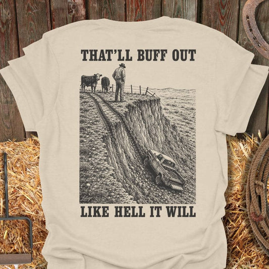 Printify T-Shirt Natural / S Buff Out Tee