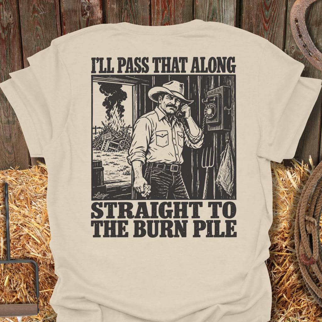 Printify T-Shirt Natural / S Burn Pile Tee