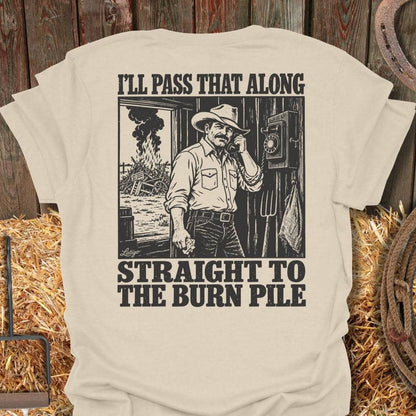 Printify T-Shirt Natural / S Burn Pile Tee