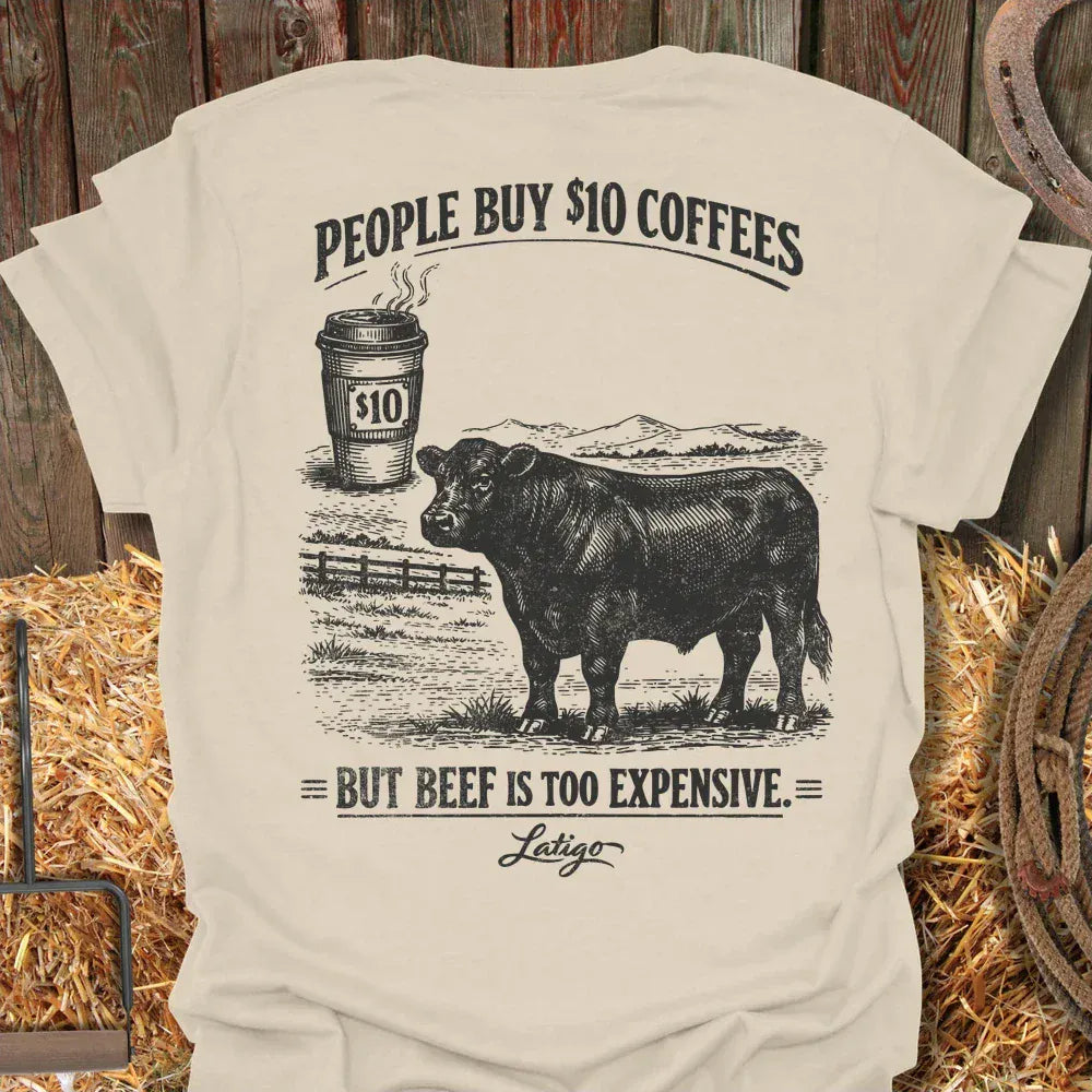 Printify T-Shirt Natural / S Buy Coffee Tee