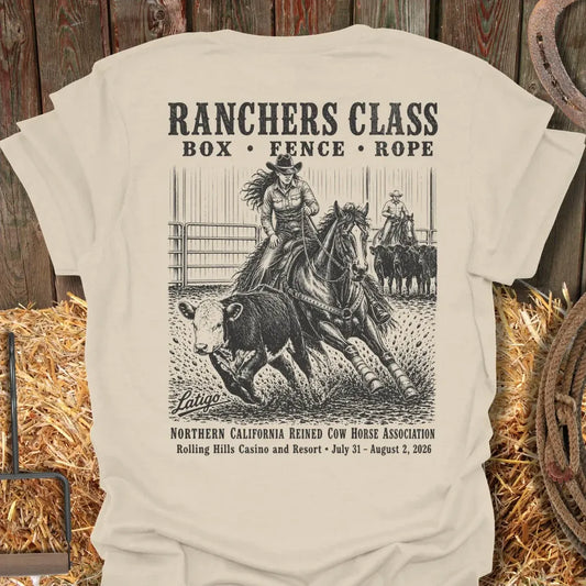 Printify T-Shirt Natural / S California Reined Cow Horse Association 2 Tee