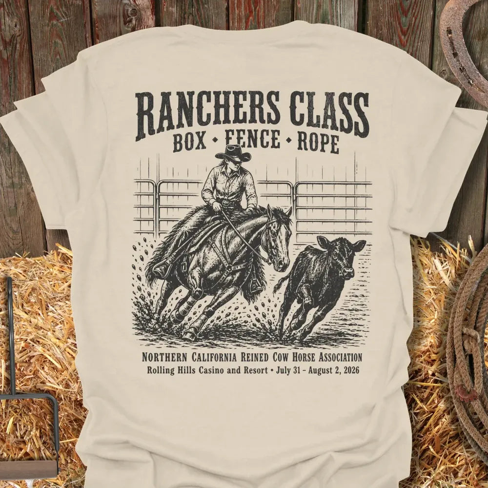Printify T-Shirt Natural / S California Reined Cow Horse Association 4 Tee