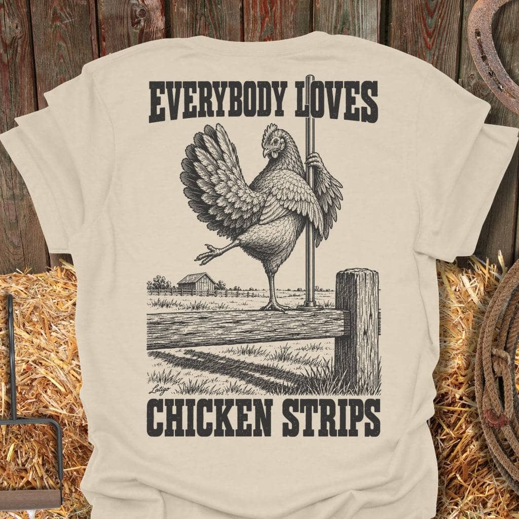 Printify T-Shirt Natural / S Chicken Strips Tee