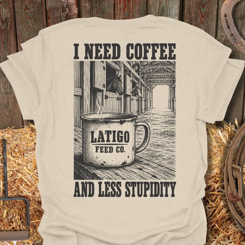 Printify T-Shirt Natural / S Coffee & Stupidity Tee