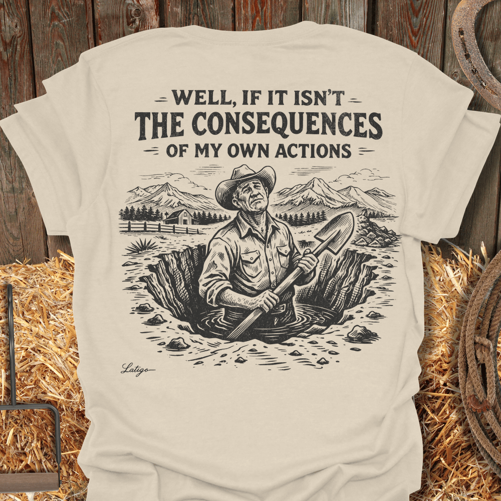 Printify T-Shirt Natural / S Consequences Tee