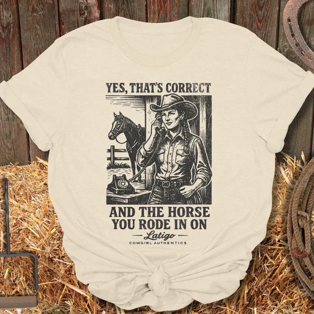 Printify T-Shirt Natural / S Correct Cowgirl Front Tee