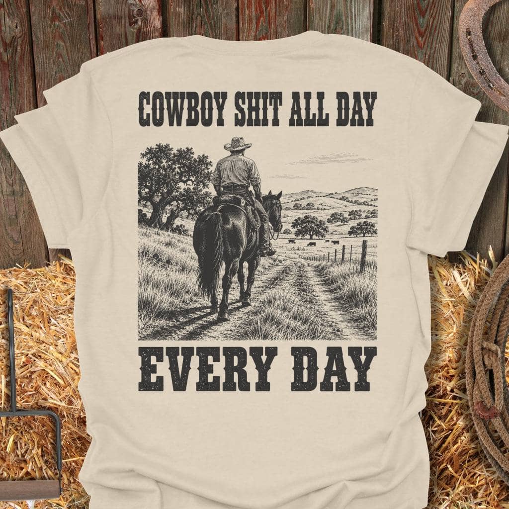 Printify T-Shirt Natural / S Cowboy Shit Tee