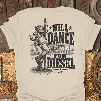 Printify T-Shirt Natural / S Dance For Diesel Tee