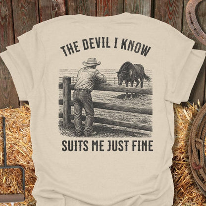 Printify T-Shirt Natural / S Devil I Know Tee