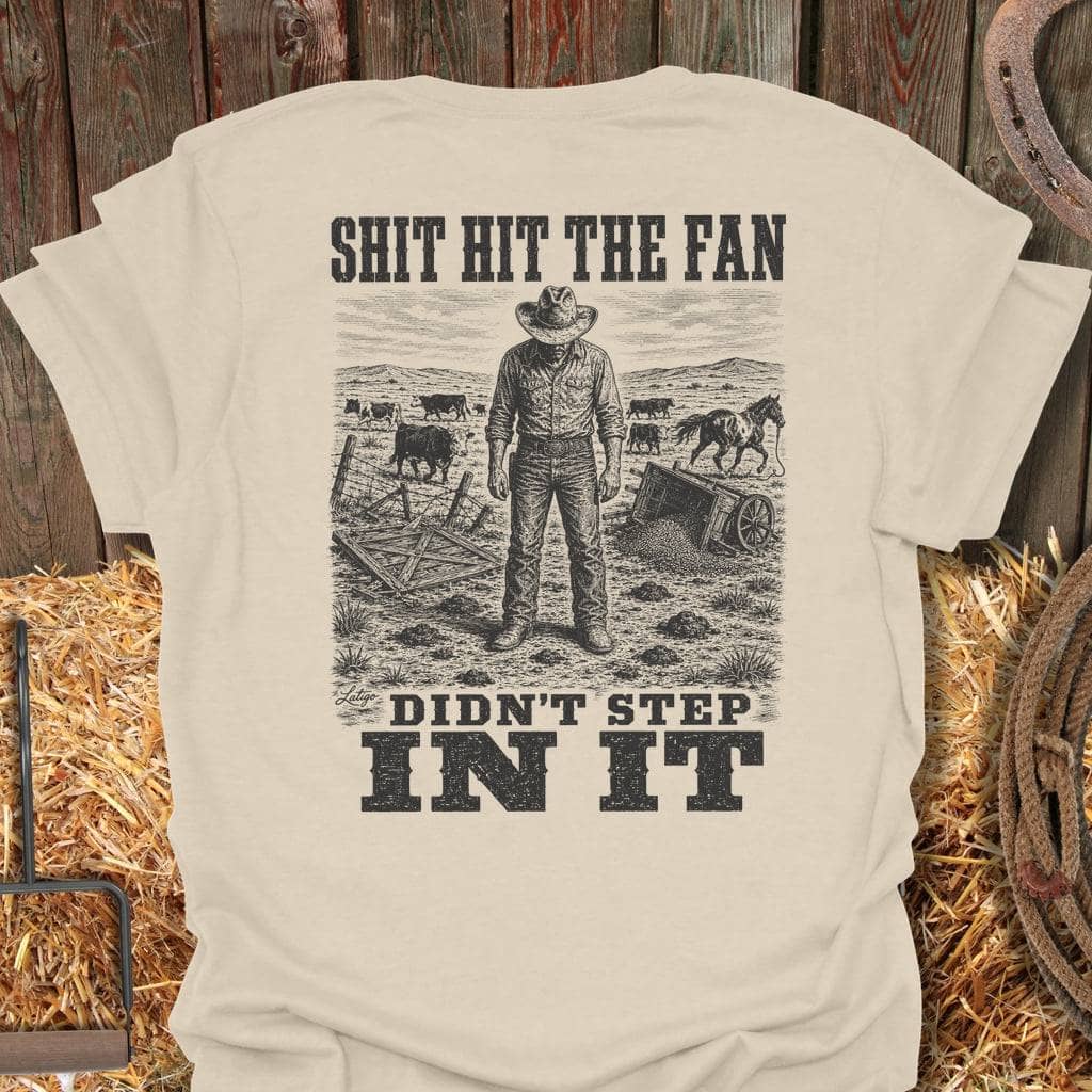 Printify T-Shirt Natural / S Didn't Step In It Tee