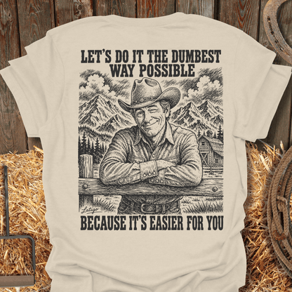 Printify T-Shirt Natural / S Dumbest Tee