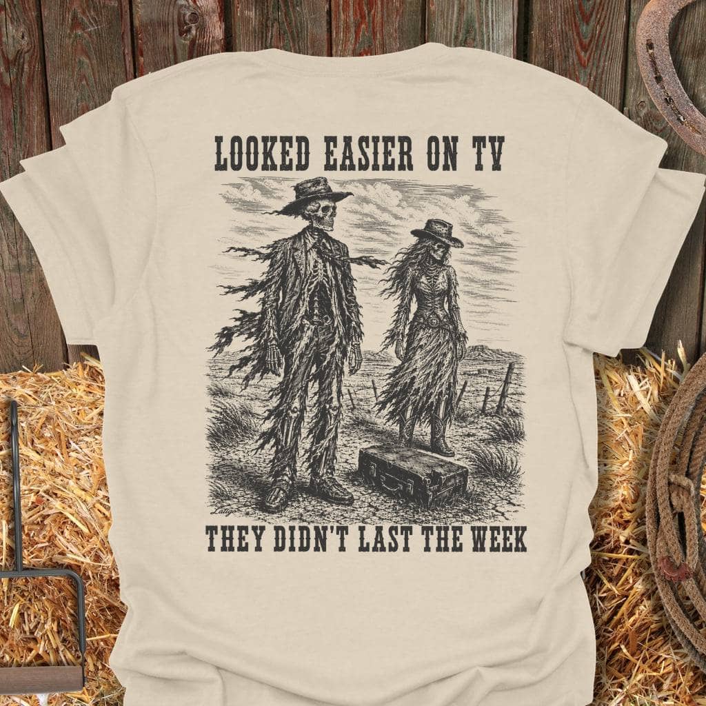 Printify T-Shirt Natural / S Easier On Tv Tee