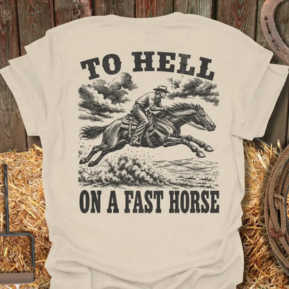 Printify T-Shirt Natural / S Fast Horse Tee