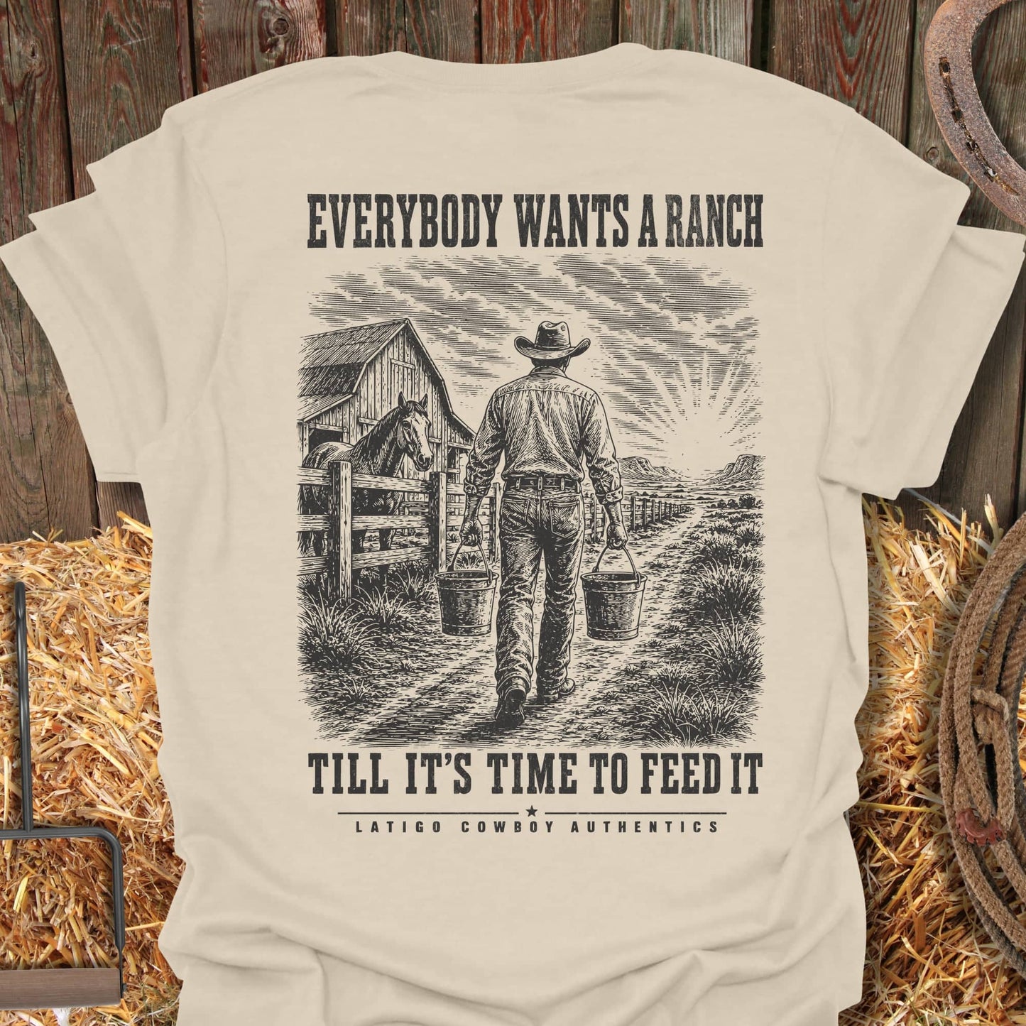 Printify T-Shirt Natural / S Feed It Tee
