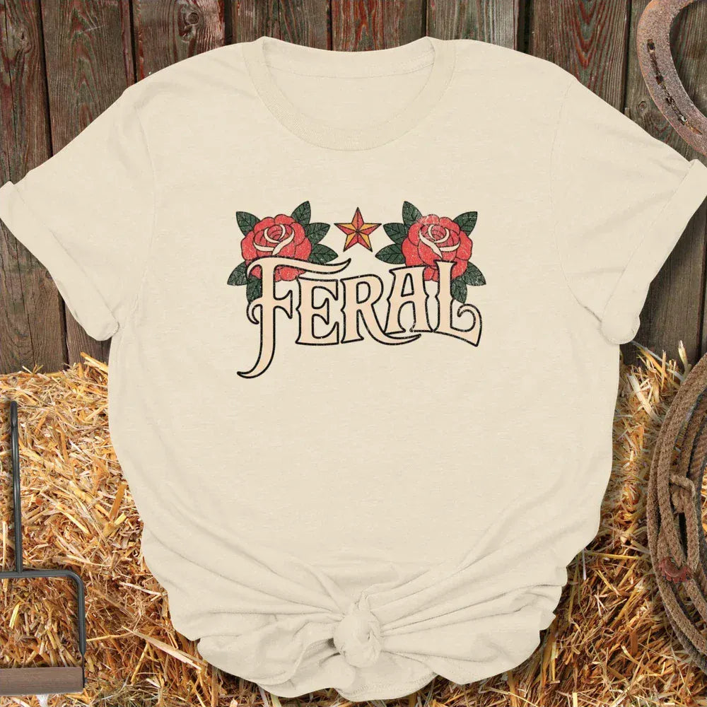 Printify T-Shirt Natural / S Feral Tee