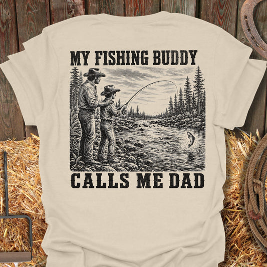 Printify T-Shirt Natural / S Fishing Buddy Tee