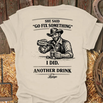 Printify T-Shirt Natural / S Fix Something Tee