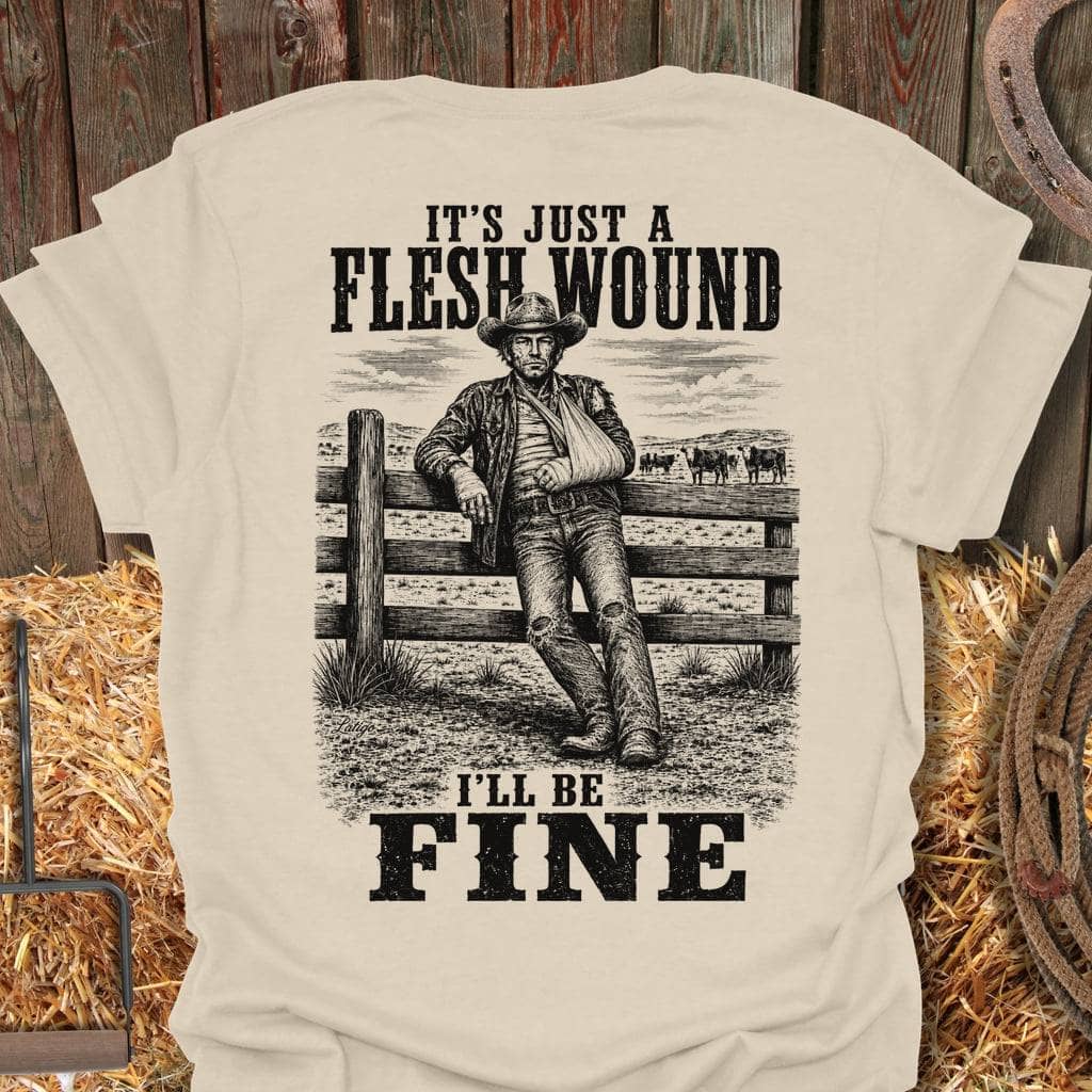 Printify T-Shirt Natural / S Flesh Wound Tee