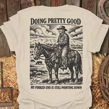 Printify T-Shirt Natural / S Forked End Tee