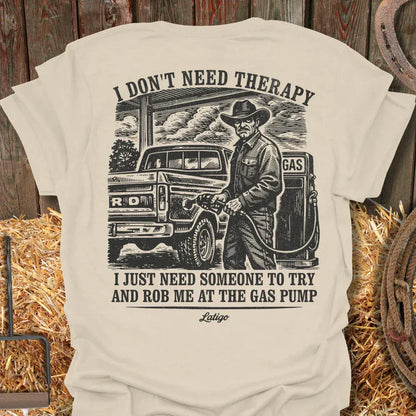 Printify T-Shirt Natural / S Gas Station Therapy Tee
