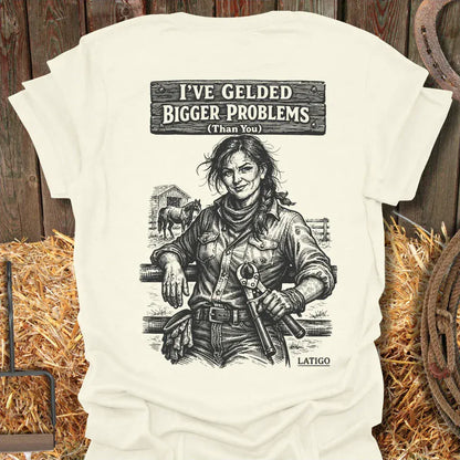 Printify T-Shirt Natural / S Gelded Problems Tee