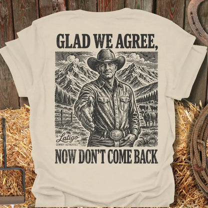 Printify T-Shirt Natural / S Glad We Agree Tee