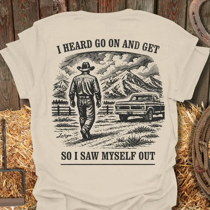 Printify T-Shirt Natural / S Go On Get Tee