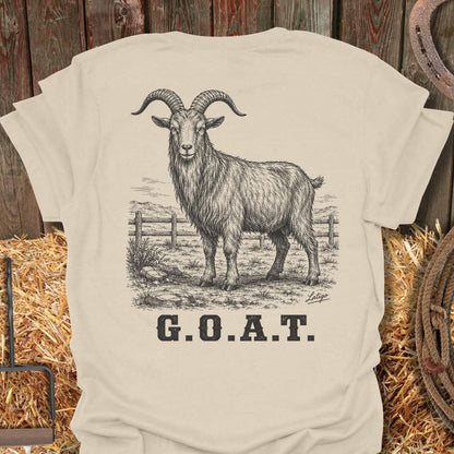 Printify T-Shirt Natural / S Goat Tee