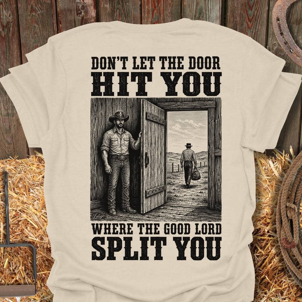 Printify T-Shirt Natural / S Good Lord Split You Tee