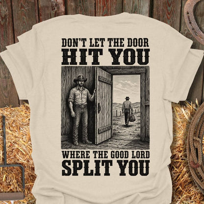 Printify T-Shirt Natural / S Good Lord Split You Tee