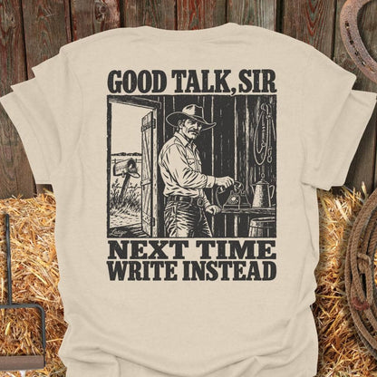Printify T-Shirt Natural / S Good Talk Tee