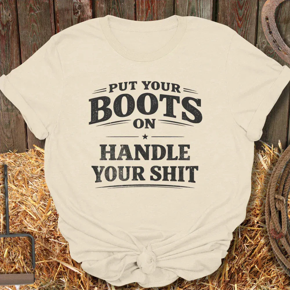 Printify T-Shirt Natural / S Handle It Tee