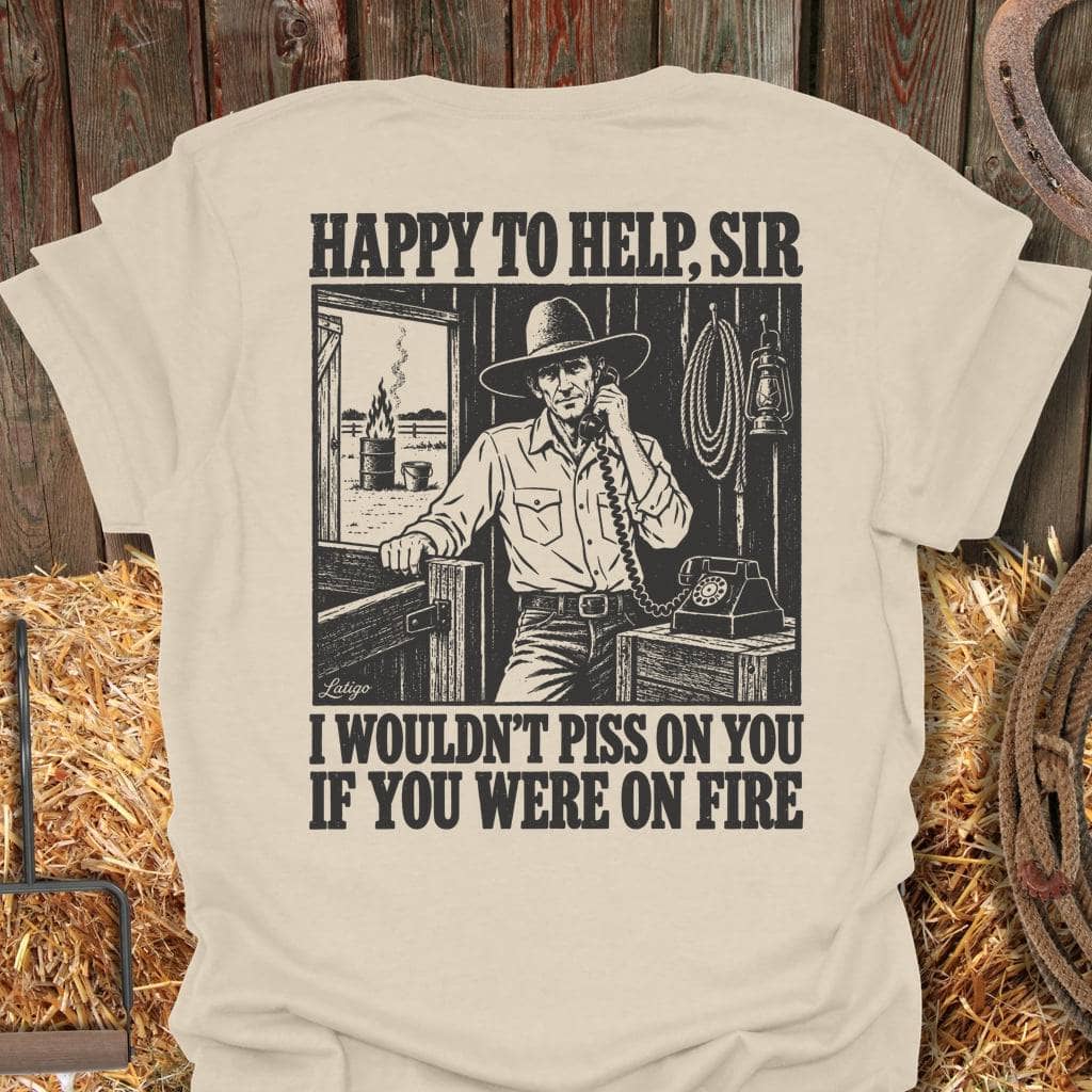 Printify T-Shirt Natural / S Happy To Help Tee