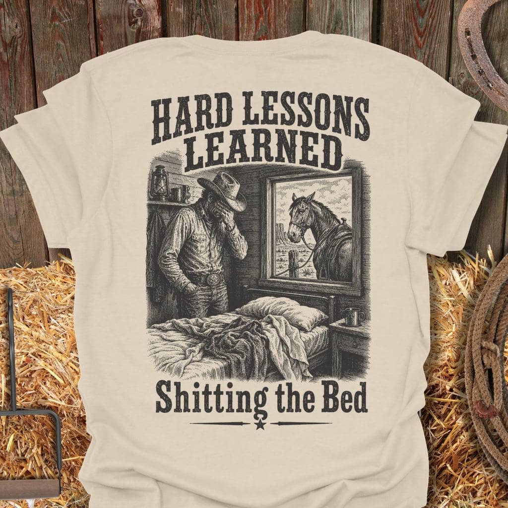 Printify T-Shirt Natural / S Hard Lessons Tee