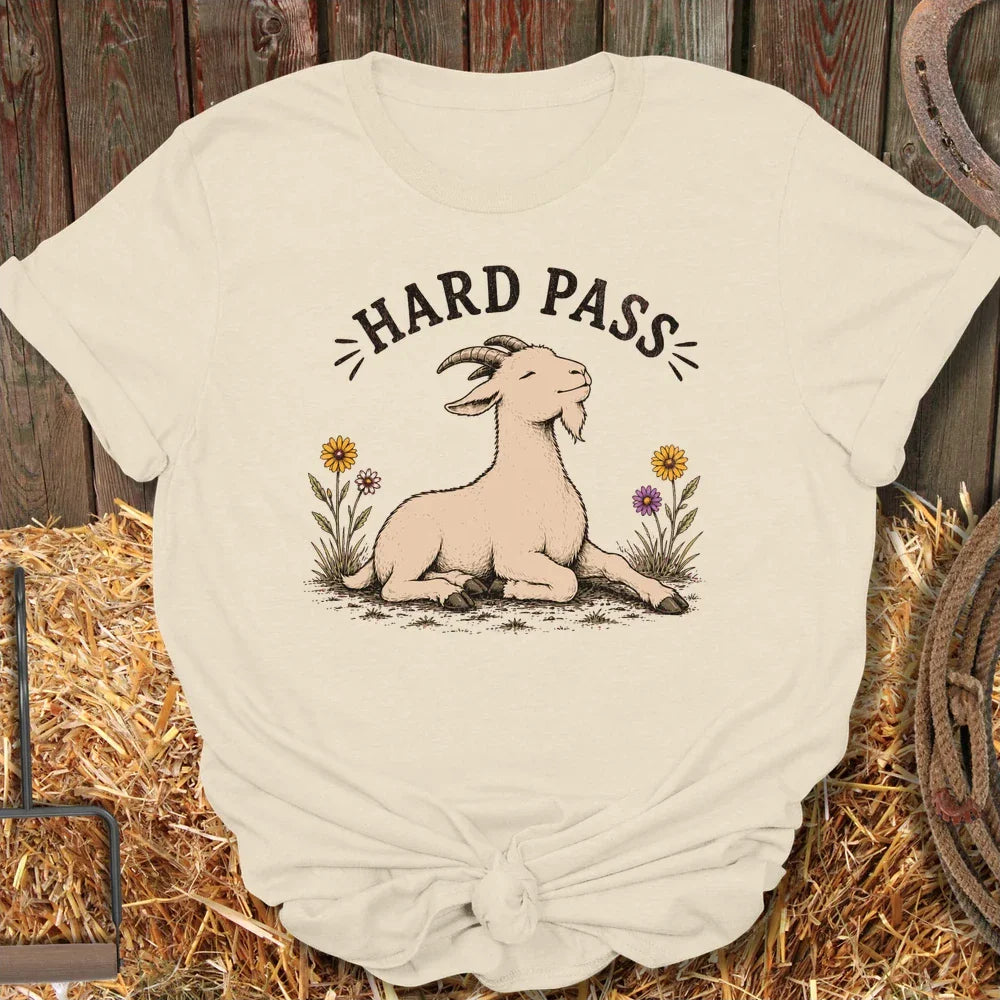 Printify T-Shirt Natural / S Hard Pass Tee
