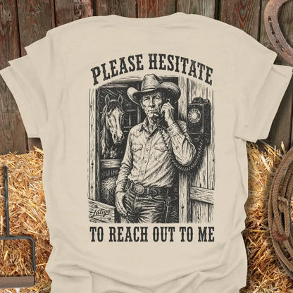 Printify T-Shirt Natural / S Hesitate Tee