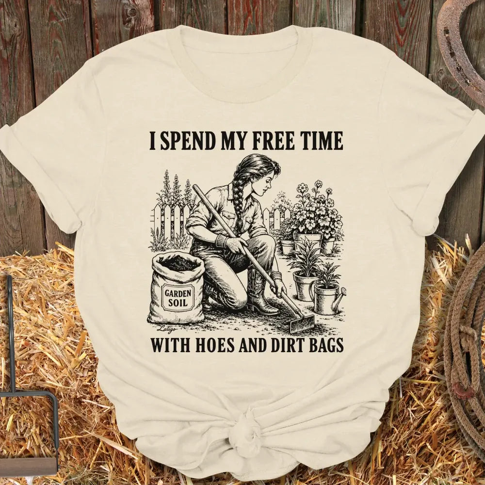 Printify T-Shirt Natural / S Hoes and Dirtbags Tee