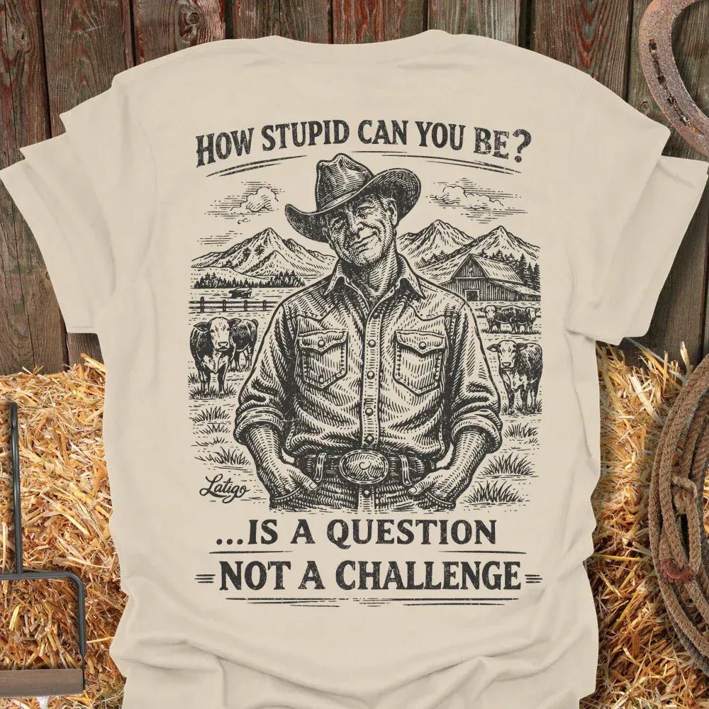 Printify T-Shirt Natural / S How Stupid Tee