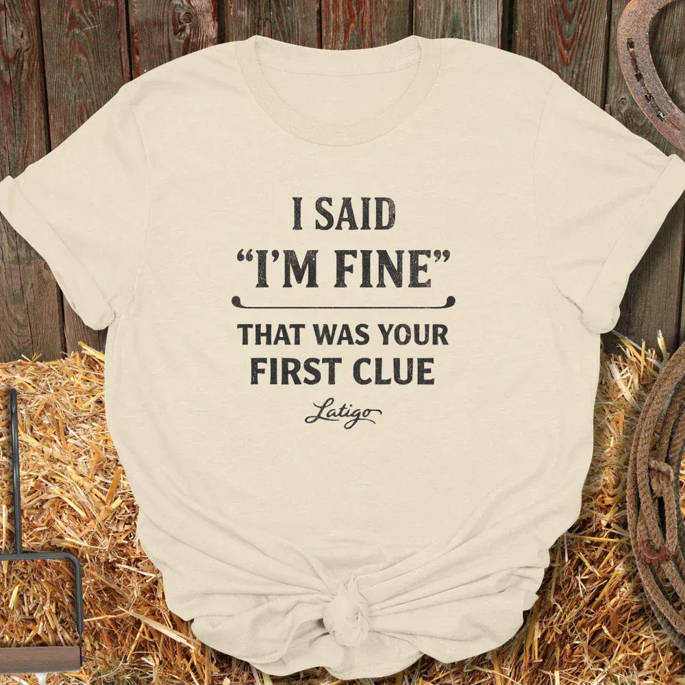 Printify T-Shirt Natural / S I’m Fine Tee