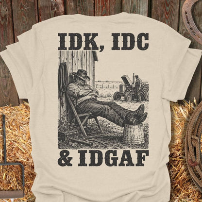 Printify T-Shirt Natural / S Idgaf Tee