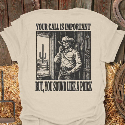 Printify T-Shirt Natural / S Important Call Tee