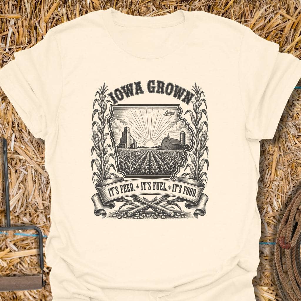 Printify T-Shirt Natural / S Iowa Grown Tee