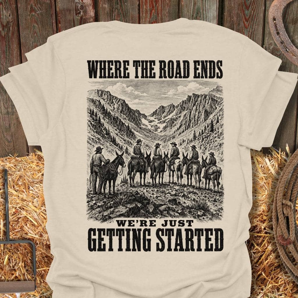 Printify T-Shirt Natural / S Just Getting Started Mule Tee