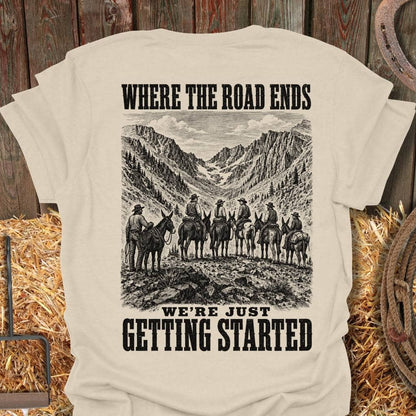 Printify T-Shirt Natural / S Just Getting Started Mule Tee